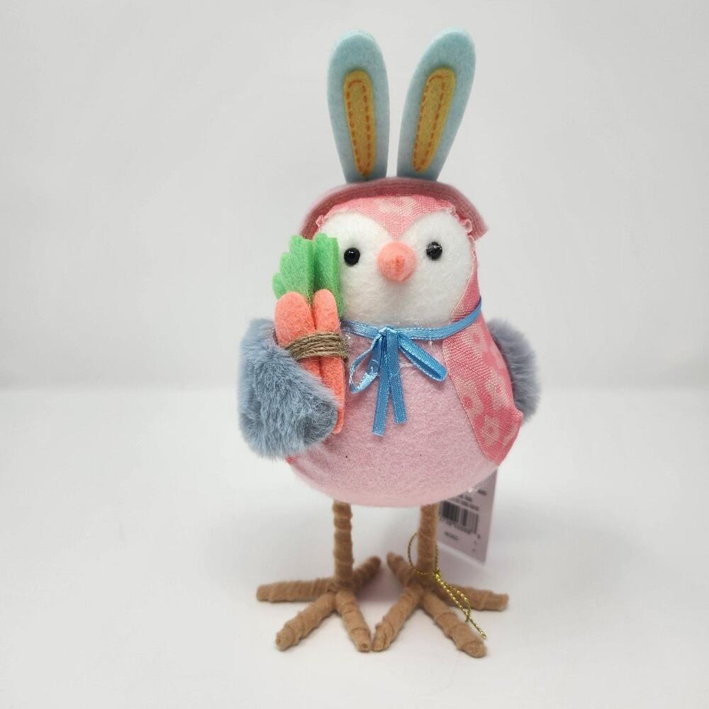 "Carrot" Easter Bunny Felt Bird